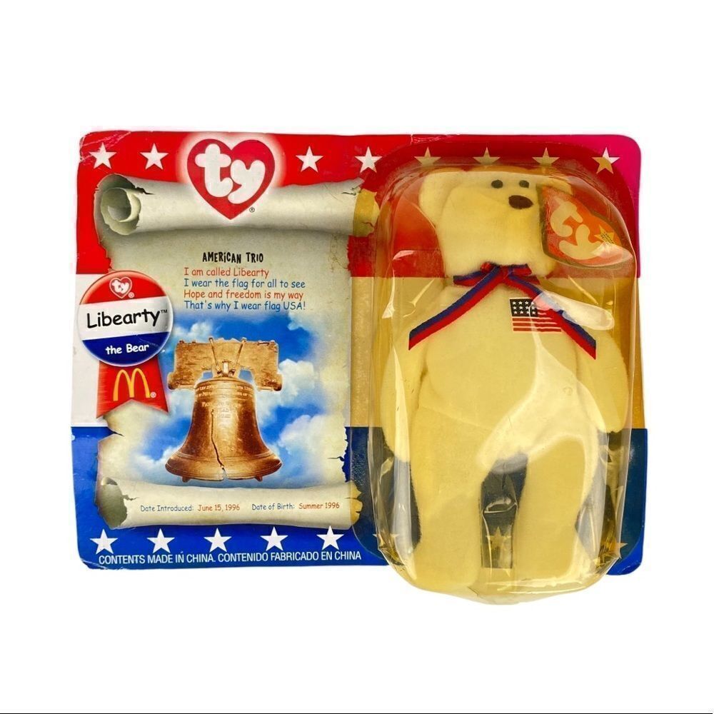 Ty Teenie Beanie Babies McDonald’s Liberty Bear Plush Toy